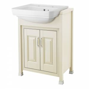 Old London Ivory 600mm 2 Door Semi-Recess Basin Unit 2TH