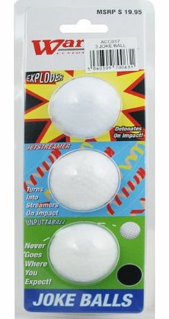 On Par 3 Joke Novelty Golf Balls Exploder/Jetstreamer/Unputtaball