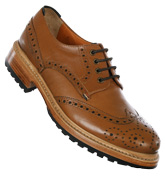 Beckermann Tan Leather Brogue Shoes