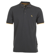 Centus Tipped Navy Pique Polo Shirt