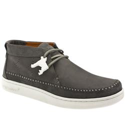 One True Saxon Male Jonah Suede Upper Fashion Trainers in Grey