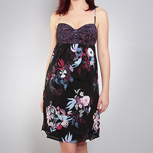 Acerola Midi dress - Black AOP