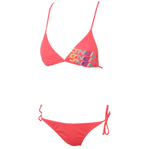 Ladies ONeill Mamala Tie Side Bikini. Neon