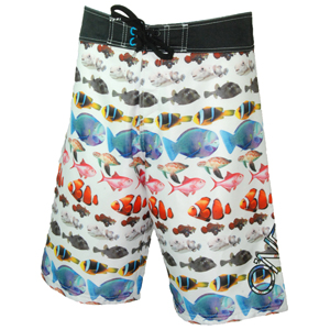 Mens ONeill Sealife Boardshort. Super White