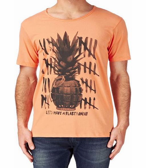 Mens ONeill Explosion T-shirt - Coral Sun