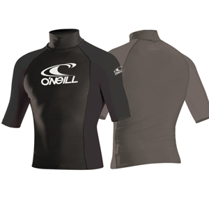 Mens ONeill Skin SS Turtleneck Rashguard. Black