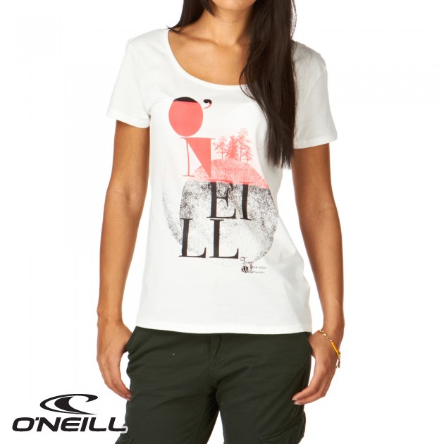 Womens ONeill Eureka T-Shirt - Powder White