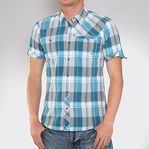 Woodstock Short sleeve shirt - Blue AOP