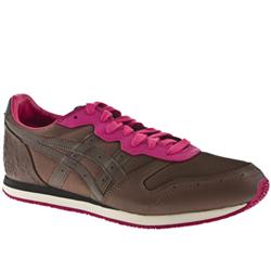 Onitsuka Tiger Male Saiko Runner Manmade Upper Fashion Trainers in Brown