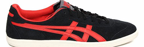 Tokuten Black/Red Suede Trainers