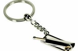 Onyx Art Cricket Keyring with Stumps Bat 