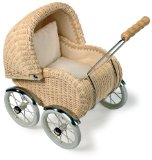 Oodles of Toys Wickerwork Dolls Pram 8750