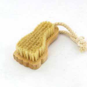 Natural Bristle Foot Shape Brush