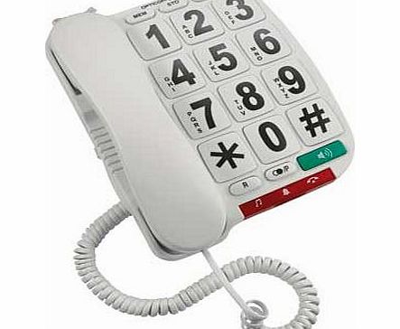 Opticom Big Button Corded Telephone - Single