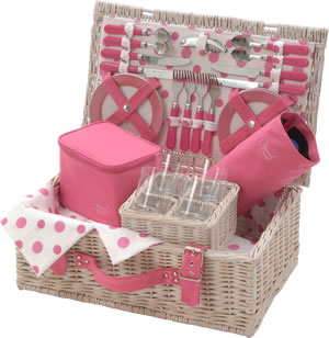 Carnival Pretty in Pink 4 Person Picnic Basket