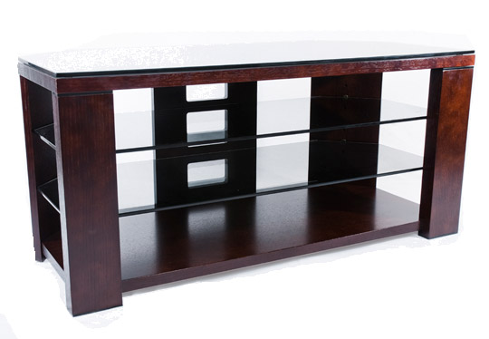 Optimum Edge 1000 Open TV Stand - Chocolate Oak