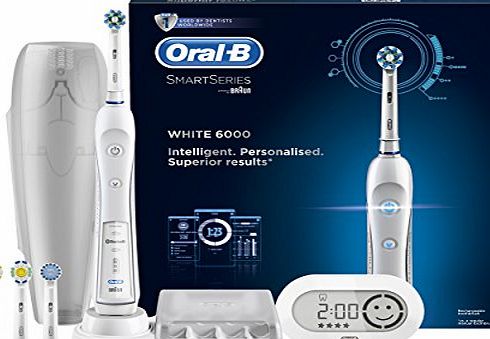 Oral-B Pro 6000 Smart Series With Bluetooth Technology Electric Rechargeable Toothbrush Powered by Braun