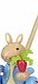 Orange Tree Toys Peter Rabbit Push Along RY91T1359