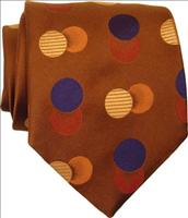 Orange Twin Spot Silk Tie by Simon Carter