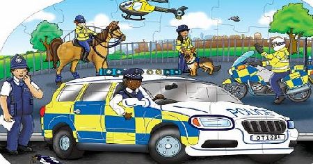 Big Police Car Floor Jigsaw Puzzle