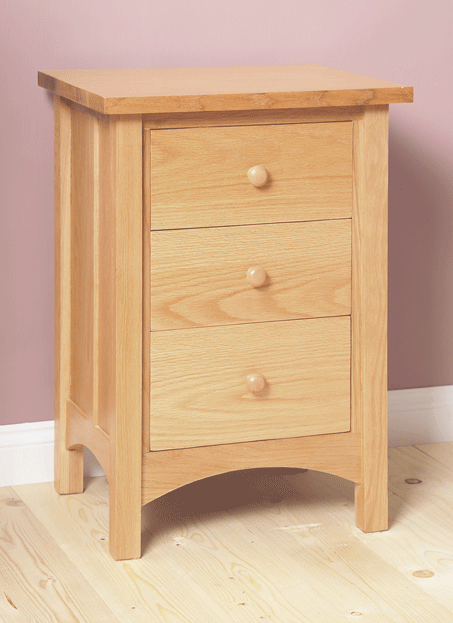 oregon 3 Drawer Bedside Cabinet