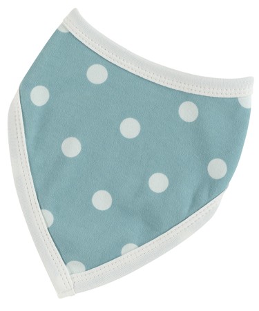 Organics For Kids Blue Spotty / Stripe Reversible Bandanna Bib