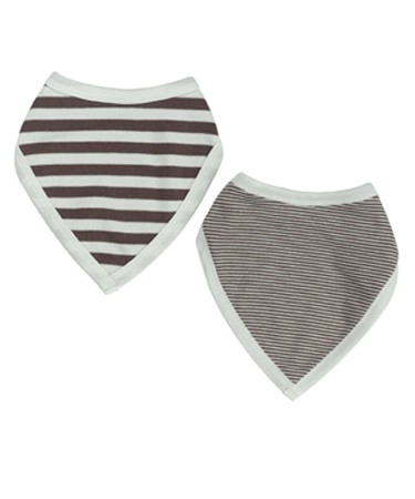 Organics For Kids Brown Reversible Bandanna Bib