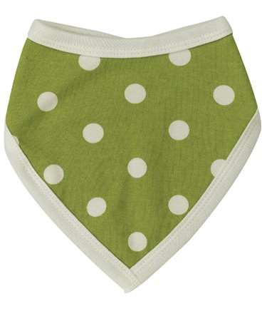 Organics For Kids Green Spotty / Stripe Reversible Bandanna Bib