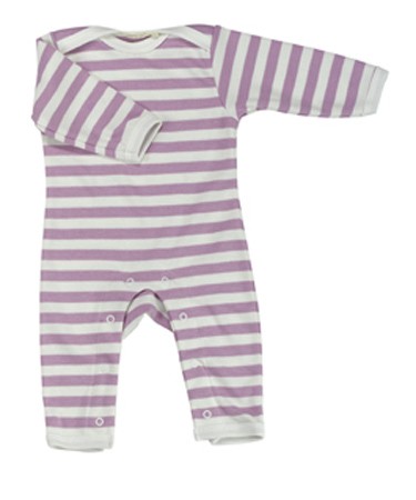 Organics For Kids Pink Broad Stripes Romper