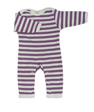 Organics For Kids Raspberry Broad Stripes Romper