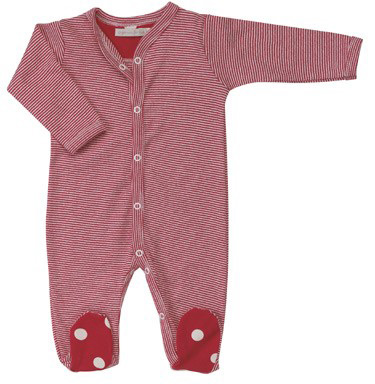 Organics For Kids Simple striped sleep suit