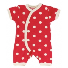 Organics for Kids Spotty Short Kimono Romper