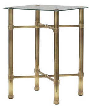 Antique Brass Bedside Table