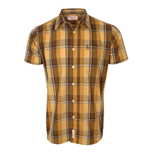 Lady Killer Plaid Short Sleeve Shirt Custard