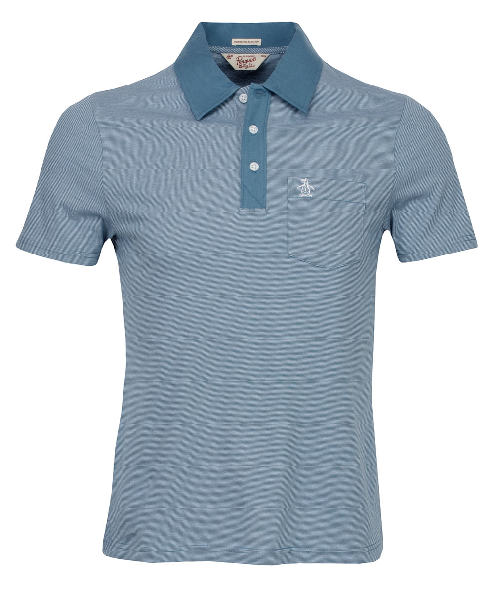 Stripe Polo Shirt Aegean Blue