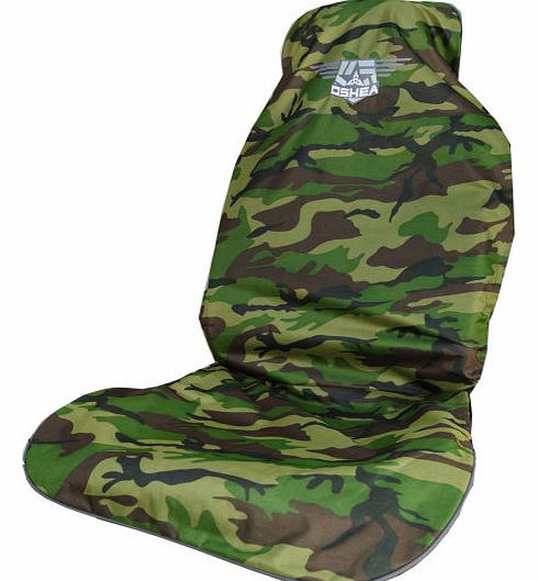 Single Seat Cover - Green Camo