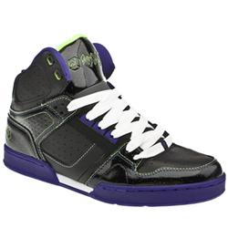 Osiris Male Osiris Bronx Leather Upper Fashion Large Sizes in Black and Purple