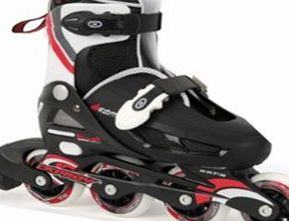 Osprey KIDS OSPREY ADJUSTABLE INLINE ROLLER SKATES BLADES IN VARIOUS SIZES AND COLOURS (Red, 1-4)