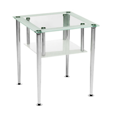 Glass Square Coffee Table Chrome