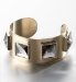 Gold Plated Pyramid Slink Cuff