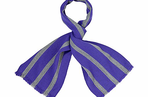 Other Schools School Unisex Striped Scarf, Purple/Grey