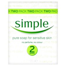 Simple Pure Soap for Sensitive Skin 2 x 125g