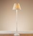 White Turned Wood Floor Lamp