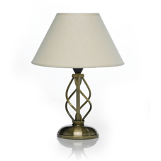 Other Wilko Antique Swirl Table Lamp with Hessian Shade