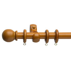 Wilko Curtain Pole Teak Effect 23mmx240cm