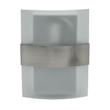 Wilko Keona Wall Light Fitting Satin Chrome and