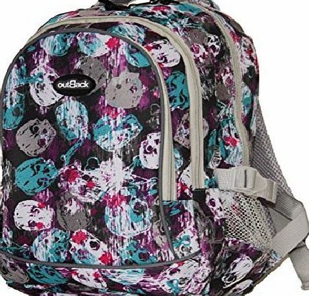 Outback Boys Girls Backpack Gym School Bag Travel Cabin Hand Luggage (Skull)