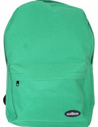 Outback Mens Ladies Boys Girls Backpack School Work College Rucksack (Green)