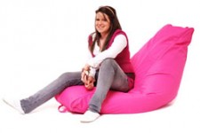 Outdoor Bean Bag Banana Lounger - Shocking Pink Bean Bag