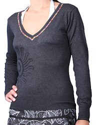 Oxbow Augusto V Neck Knitted Jumper Black